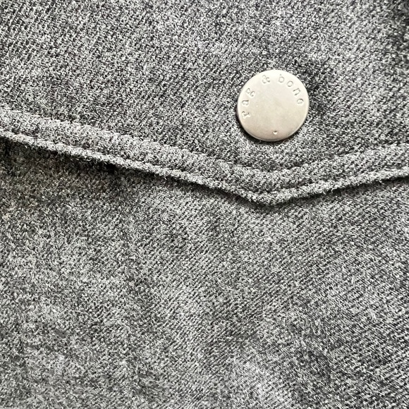 RAG & BONE FLANNEL BUTTON UP JACKET SIZE MEDIUM - Picture 4 of 9